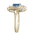 Женское золотое кольцо с бриллиантами и топазом - фото 2