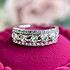 Серебряное обручальное кольцо с куб. циркониями - фото 5