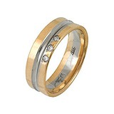 Золотое обручальное кольцо с бриллиантами, 1513764
