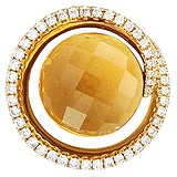 Золотой кулон с бриллиантами и цитрином, 1605412