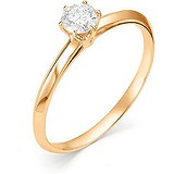 Золотое кольцо с бриллиантом, 1614116