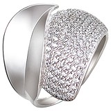 Женское серебряное кольцо с куб. циркониями, 1615396