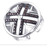 Женское серебряное кольцо с куб. циркониями, 1616932