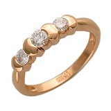 Золотое обручальное кольцо с бриллиантами, 1619748