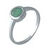 Женское серебряное кольцо с изумрудом - фото 1