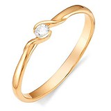 Золотое кольцо с бриллиантом, 1630500