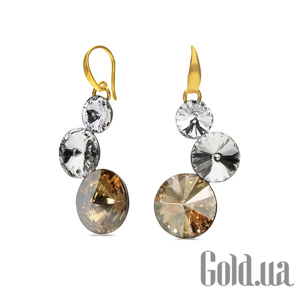 

Серьги с подвесками Spark, Желтый, Серьги с кристаллами Swarovski в позолоте