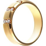 Золотое обручальное кольцо с бриллиантами, 1653028