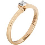 Золотое кольцо с бриллиантом, 1672996
