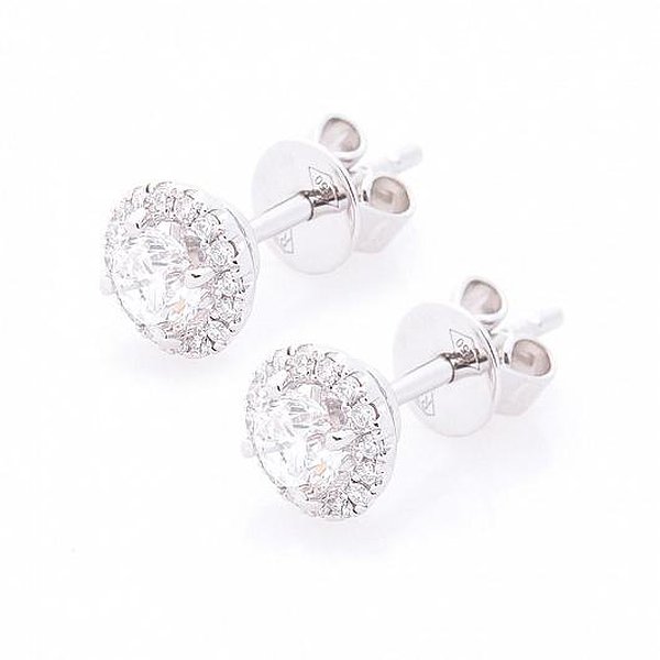 Золоті сережки з діамантами