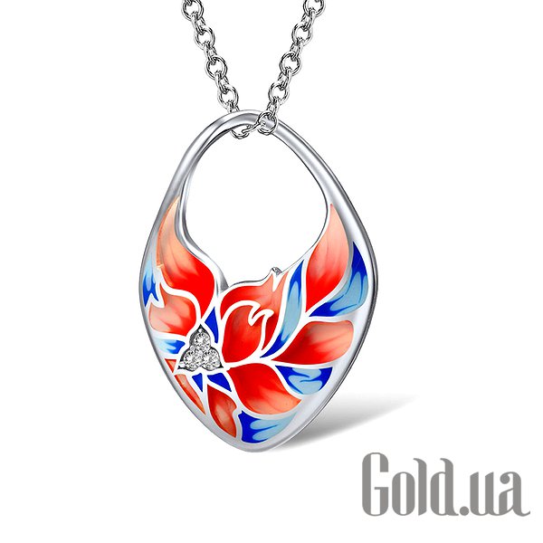 

Женские кулоны Lurie Jewelry, Серебряный кулон с куб. циркониями и эмалью