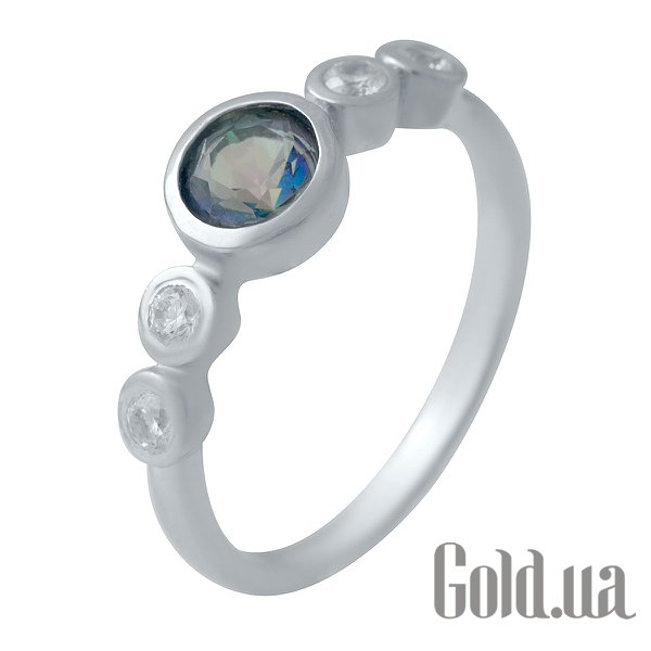 

Женские кольца Fresh Jewelry, Женское серебряное кольцо с топазом и куб. циркониями, 17.5