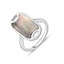 Женское серебряное кольцо с перламутром - фото 1