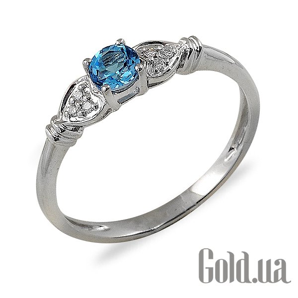 

Кольцо Lurie Jewelry, Женское золотое кольцо с бриллиантами и топазом, 16