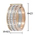 Золотое обручальное кольцо с куб. циркониями - фото 2