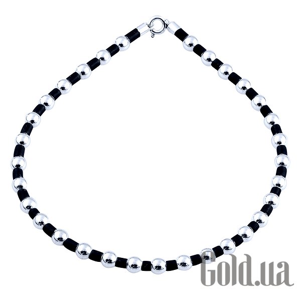 

Шнурок на руку Fresh Jewelry, Каучуковый шнурок на руку с вставками из серебра, 19.5