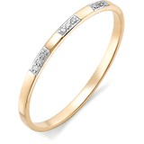 Золотое обручальное кольцо с бриллиантами, 1603109