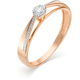 Золотое кольцо с бриллиантом, 1603621
