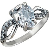 Женское серебряное кольцо с куб. циркониями, 1614629
