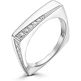 Женское серебряное кольцо с куб. циркониями, 1646373