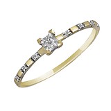 Золотое кольцо с бриллиантами, 1663013
