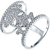 Женское серебряное кольцо с куб. циркониями, 1668901