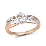 Женское золотое кольцо с бриллиантами, 1681445