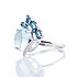 Женское серебряное кольцо с топазами куб. циркониями - фото 2