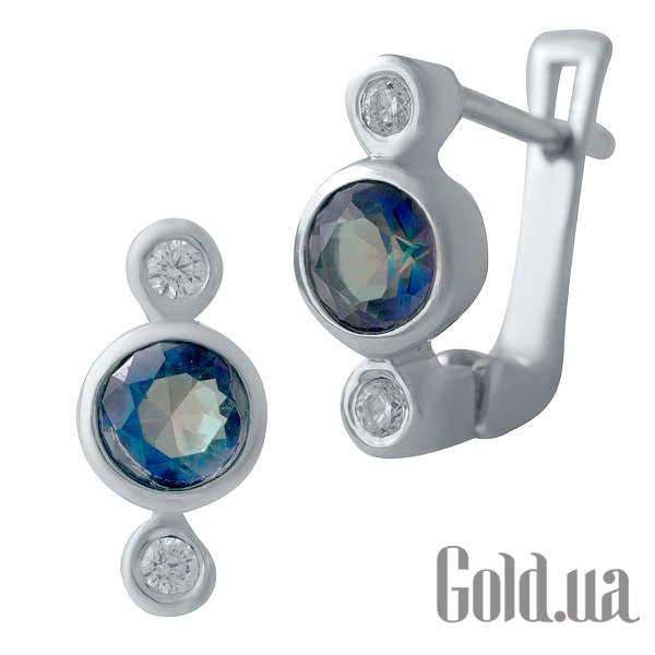 

Серьги Fresh Jewelry, Серебряные серьги с топазами и куб. циркониями