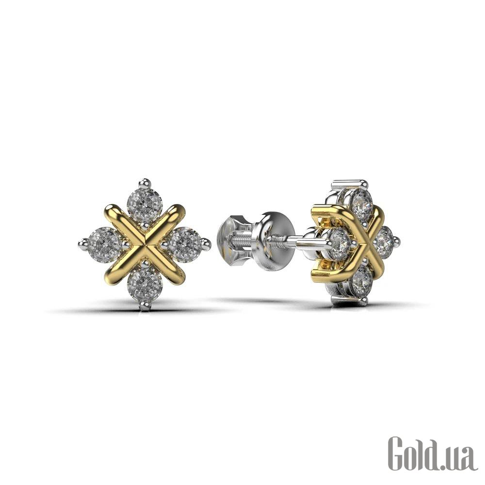 Золотые серьги с бриллиантами lun334841121b