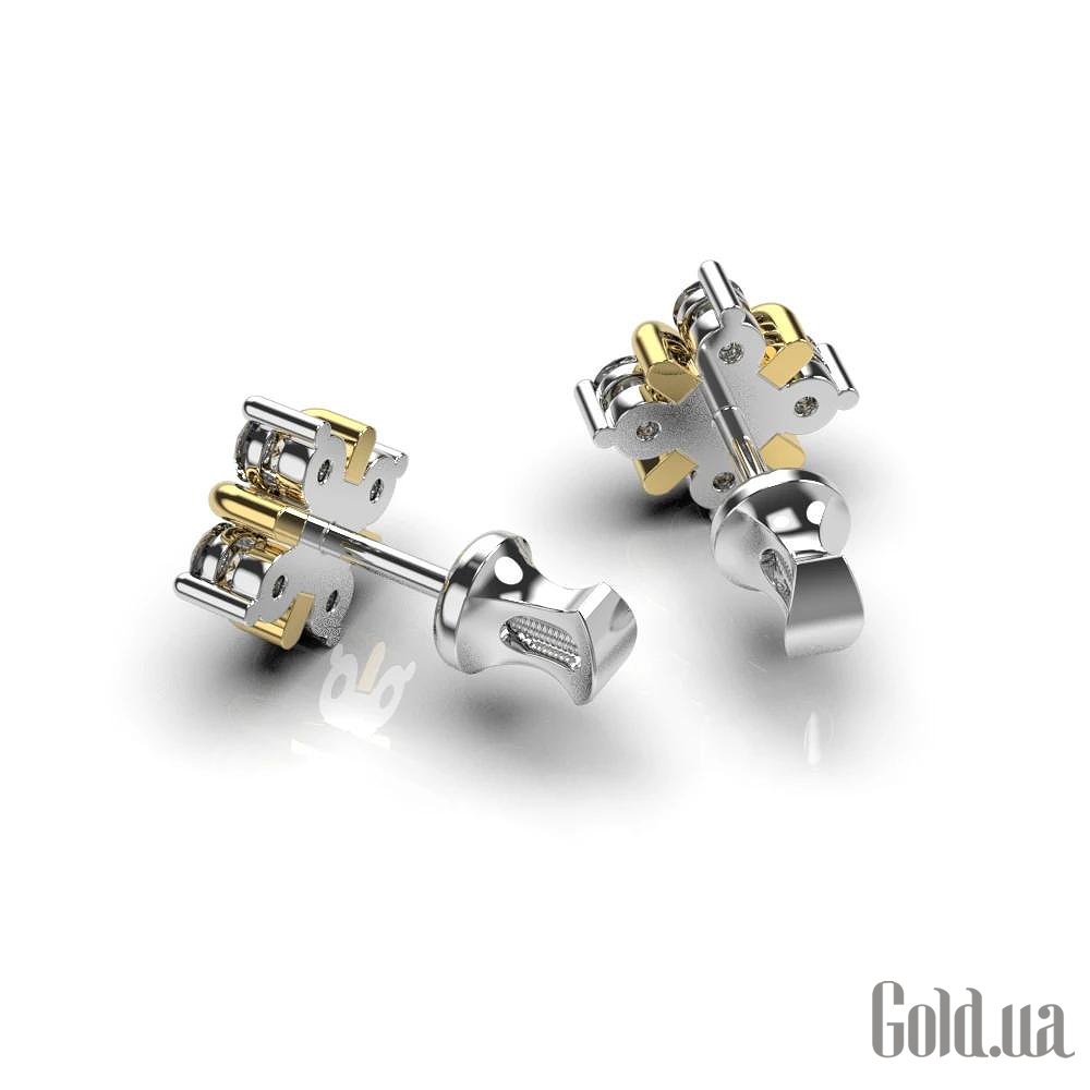 Золотые серьги с бриллиантами lun334841121b – изображение 3
