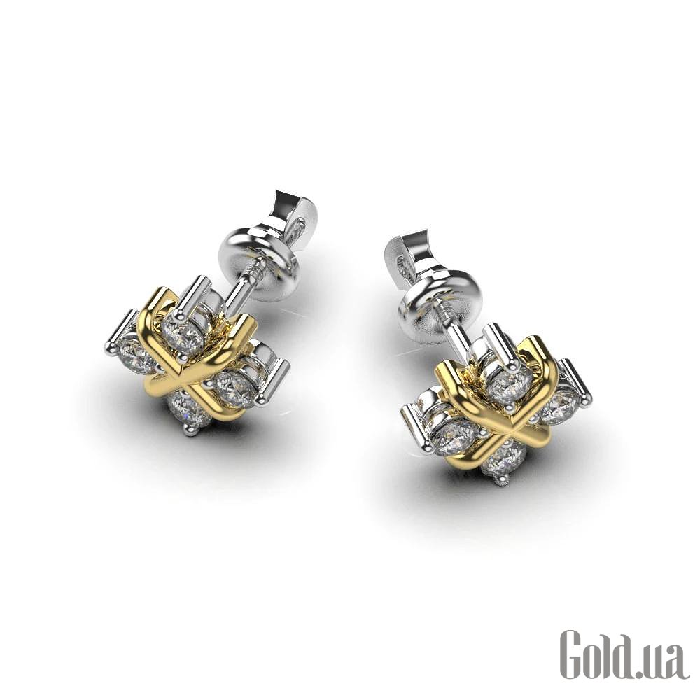 Золотые серьги с бриллиантами lun334841121b – изображение 6
