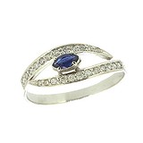 Женское золотое кольцо с сапфиром и бриллиантами, 1776421