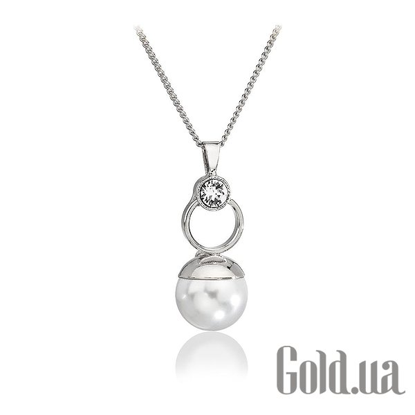 

Женские колье и кулоны Kobi, Стальной, Кулон с цепочкой с кристаллом Swarovski и искусств. жемчугом