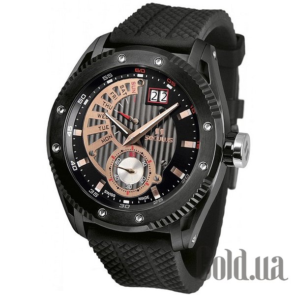 Купить Seculus Мужские часы 9535.2.7004P black, ipb, black silicon