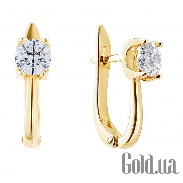 

Серьги Украина, Золотые серьги с циркониями Swarovski Zirconia