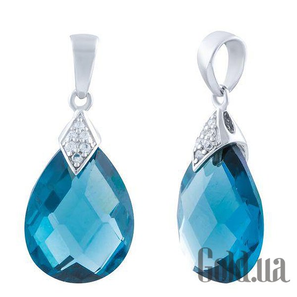 

Женские кулоны Fresh Jewelry, Серебряный кулон с топазом и куб.циркониями