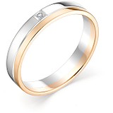 Золотое обручальное кольцо с бриллиантом, 1606438