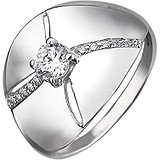 Женское серебряное кольцо с куб. циркониями, 1615398