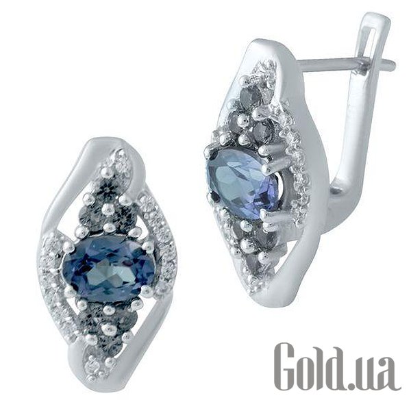 

Серьги Fresh Jewelry, Серебряные серьги с александритами и куб. циркониями