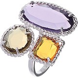 Женское серебряное кольцо с ювелирным стеклом, 1646630