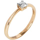 Золотое кольцо с бриллиантом, 1672998