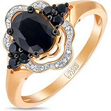 Женское золотое кольцо с бриллиантами и сапфирами, 1703462