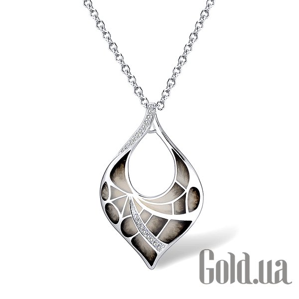 

Женские кулоны Lurie Jewelry, Серебряный кулон с куб. циркониями и эмалью