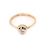 Золота каблучка з куб. цирконієм