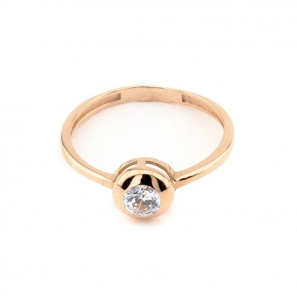 Золотое кольцо с куб. цирконием