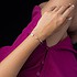 Жіночий золотий браслет з куб. цирконіями - фото 3