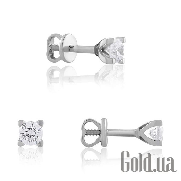 

Серьги-гвоздики Украина, Золотые серьги с Swarovski Zirconia
