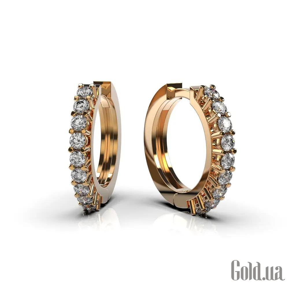Золоті сережки з діамантами. lun314272421 – зображення 2