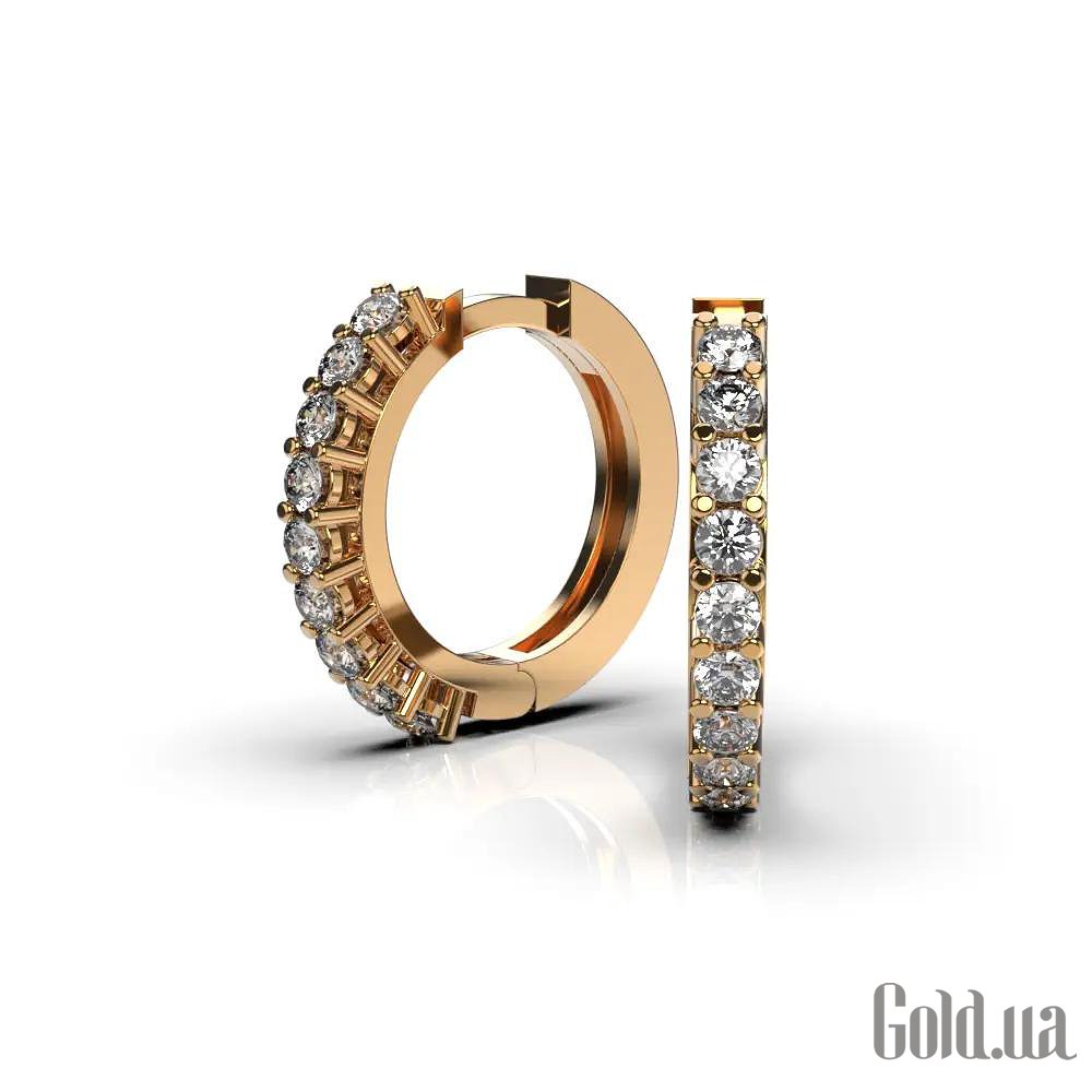 Золоті сережки з діамантами. lun314272421 – зображення 4